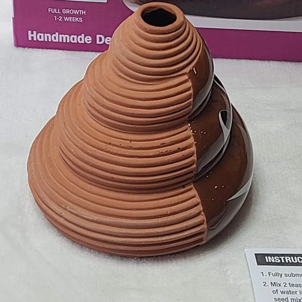 Chia Pet Emoji Poopy W/ Seed Pack Collectible Decorative Planter New Open Box - Picture 11 of 16